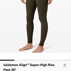 Lululemon align super high rise pant 28
